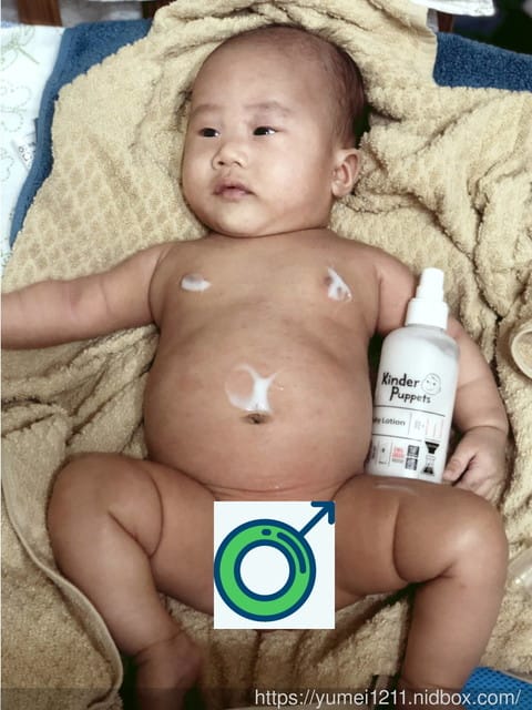 ＊好物分享＊【Taiwan-Kinder Puppets-洗髮沐浴二合一凝露+嬰兒潤膚乳】 虎寶弟體驗2M23D