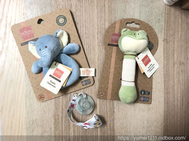 ＊好物分享＊【寶寶安撫玩具推薦-miYim棉安撫娃娃-吉拿棒 好夢蛙&手搖鈴 芬恩象象，安心陪伴每一刻】