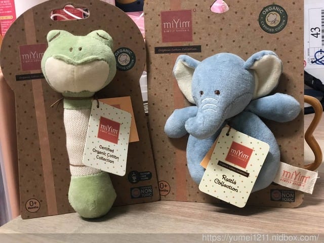 ＊好物分享＊【寶寶安撫玩具推薦-miYim棉安撫娃娃-吉拿棒 好夢蛙&手搖鈴 芬恩象象，安心陪伴每一刻】