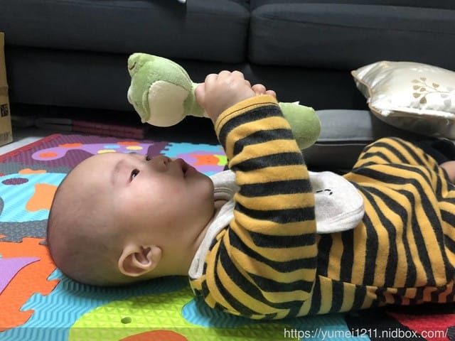 ＊好物分享＊【寶寶安撫玩具推薦-miYim棉安撫娃娃-吉拿棒 好夢蛙&手搖鈴 芬恩象象，安心陪伴每一刻】