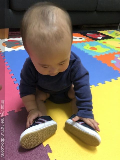 虎寶的鞋鞋初體驗 6M26D【讓寶寶輕鬆踏出人生第一步！台灣品牌-Nikokids學步鞋室(內室外皆宜)】