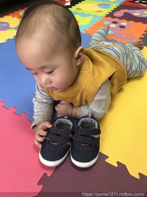 虎寶的鞋鞋初體驗 6M26D【讓寶寶輕鬆踏出人生第一步！台灣品牌-Nikokids學步鞋室(內室外皆宜)】