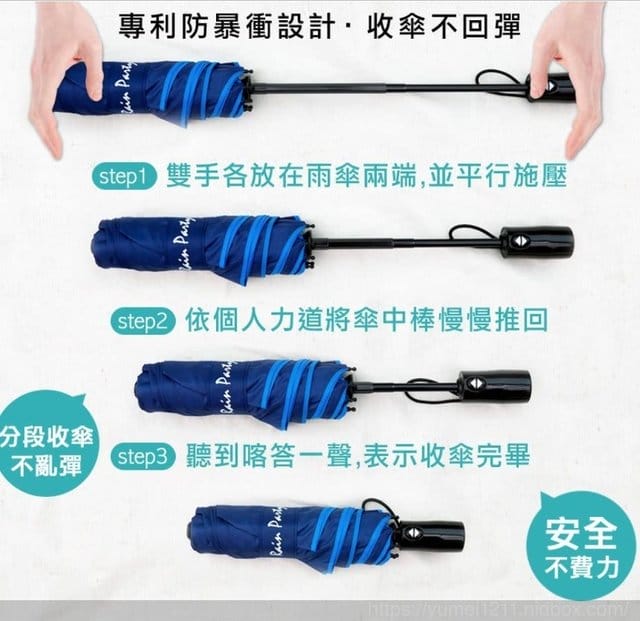 【真正終身維修免費的 【好傘王】安全自動傘系 不費力黑膠輕大傘】 - 第10張圖 【真正終身維修免費的 【好傘王】安全自動傘系 不費力黑膠輕大傘】