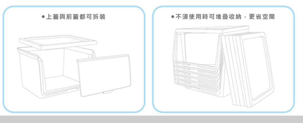 收納箱推薦/大象平方輕透系列直取式收納箱/38L大容量