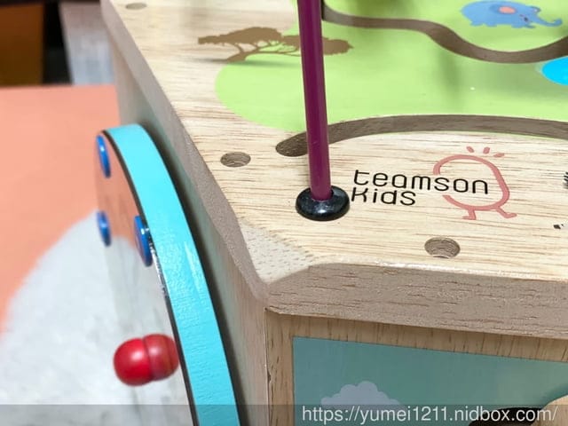學齡前啟蒙-Teamson-幼兒遊樂園木製七面益智繞珠玩具