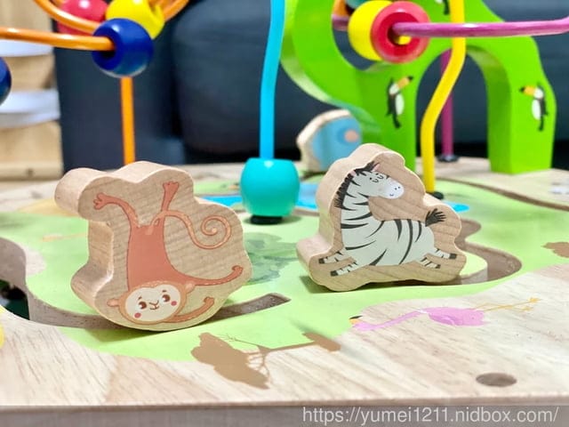 學齡前啟蒙-Teamson-幼兒遊樂園木製七面益智繞珠玩具
