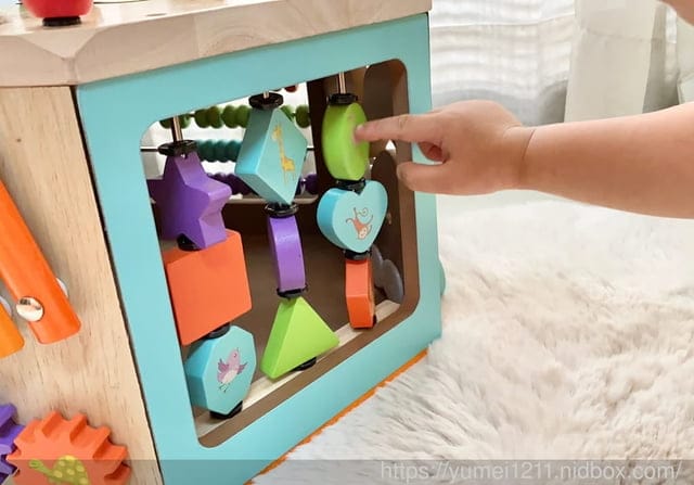 學齡前啟蒙-Teamson-幼兒遊樂園木製七面益智繞珠玩具