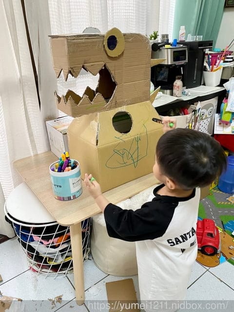 親子手作|紙箱恐龍DIY|防疫在家時間快轉的最好方式 - 第12張圖 親子手作|紙箱恐龍DIY|防疫在家時間快轉的最好方式