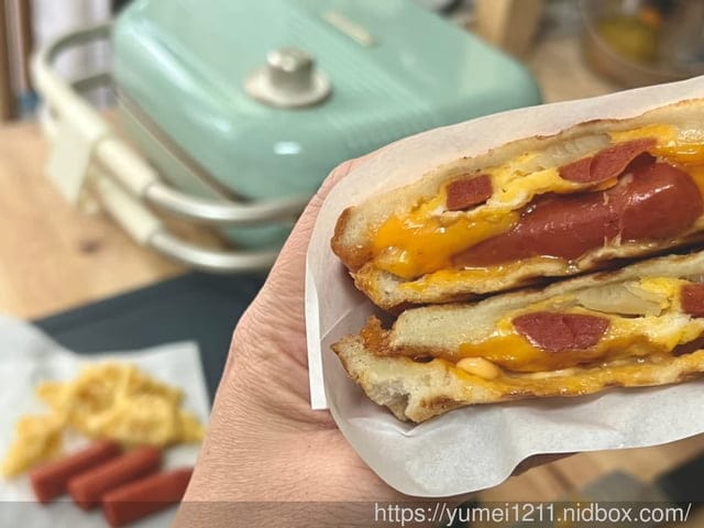 輕食土司｜iNNOHOME-復古三明治機｜3.2公分超厚實的熱壓吐司｜視覺更”厚”看喔
