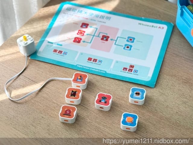STEM程式編碼積木｜WhalesBot A3 智能程式積木鯨魚機器人｜創意和邏輯力｜專為3-5歲孩童設計｜程式啟蒙積木機器人